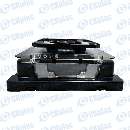 OHT光罩自動化傳輸盒 / OHT Reticle SMIF Pod / RSP150，具備潔淨充氣功能可對光罩傳送盒內部做微環境的溫溼度控制， Top Flange設計，支援AMHS之OHT快速傳輸。
